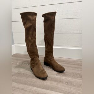 Zara Brown Heeled Boots Size 39